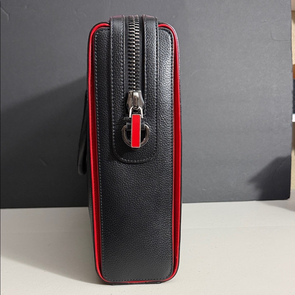 Christian Louboutin Black and Red Leather Large Briefcase - Picture 2 of 14